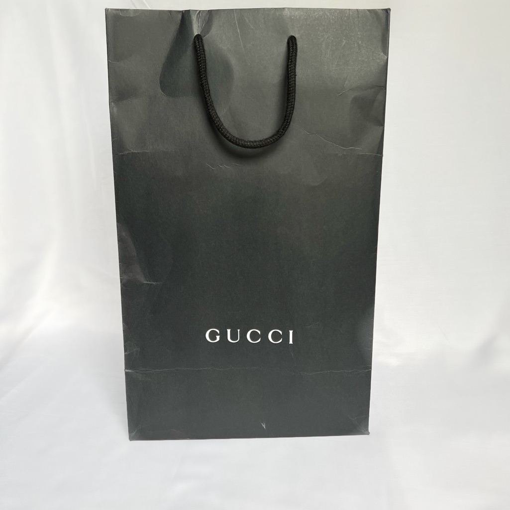 Gucci Black Paper Boutique Shopping Bag